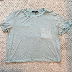Light blue crop top